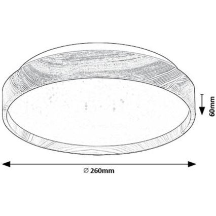 Rabalux - Светодиодный потолочный светильник LED/12W/230V 3000K диаметр 26 см